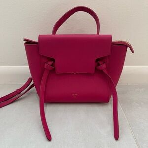 Celine Belt Bag: Nano, bright fuchsia pink